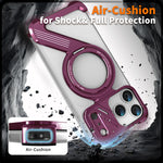 Shockproof Frameless MagSafe Case with 360° Rotating Grip Ring Stand for iPhone 18 Series