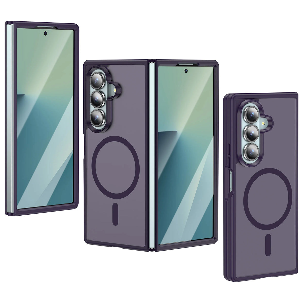 Translucent Matte Magnetic Case with Raised Camera Protection for Samsung Galaxy Z Fold 8 Ultra