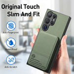 RFID-Blocking Magnetic Wallet Case with Card Holder for Samsung Galaxy S24 Series