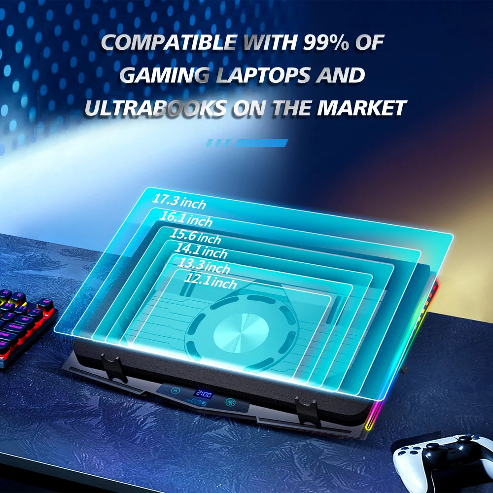 COOLCOLD Air Compression RGB Laptop Cooling Pad