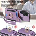 Samsung Galaxy S24 Series Wallet Case with Wrist Strap