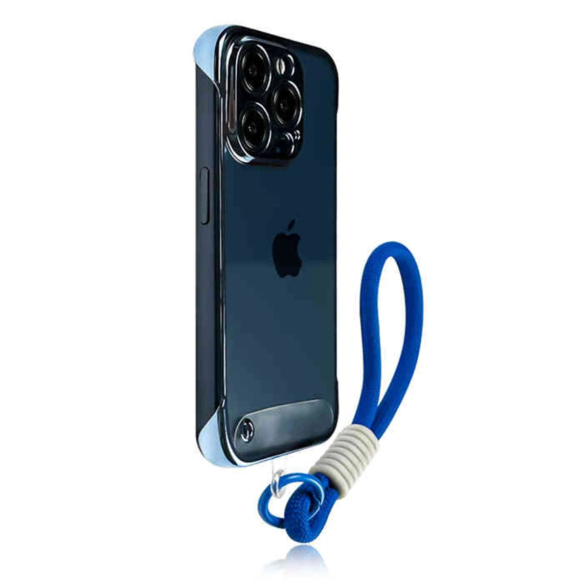 Premium Transparent Frameless Case with Anti-Lost Wrist Strap for iPhone 16  Series