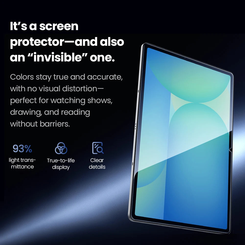 9H Hardness Tempered Glass Screen Protector with Drop Impact Resistance for Samsung Galaxy Tab S9 Series