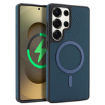 Carbon Fiber Magnetic Leather Case for Samsung Galaxy S24 Series