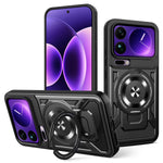 Xiaomi 17 Series Magnetic Armor Case with 360° Rotating Stand Bracket