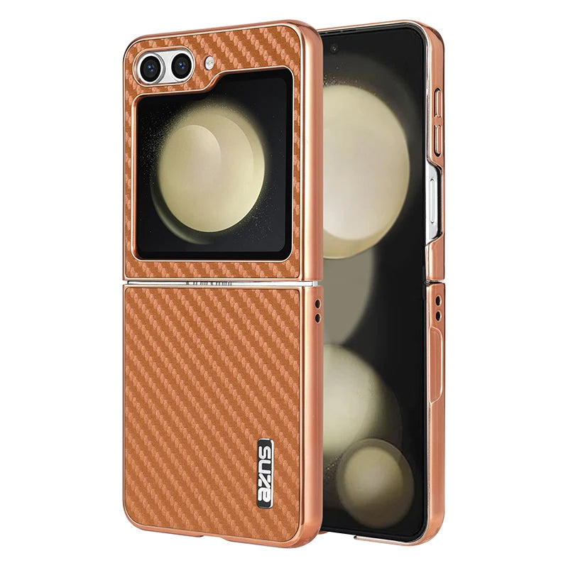 Luxury Carbon Fiber Pattern Phone Case for Samsung Galaxy Z Flip 6