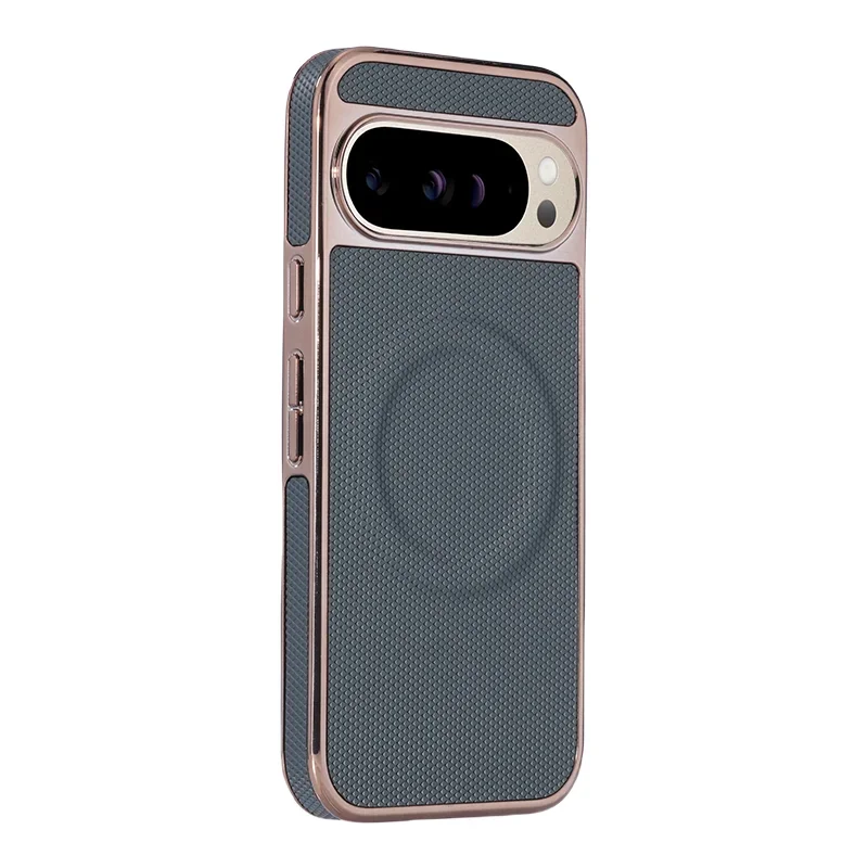 Plating Soft Edge Leather Magnetic Case for Google Pixel 9 Series