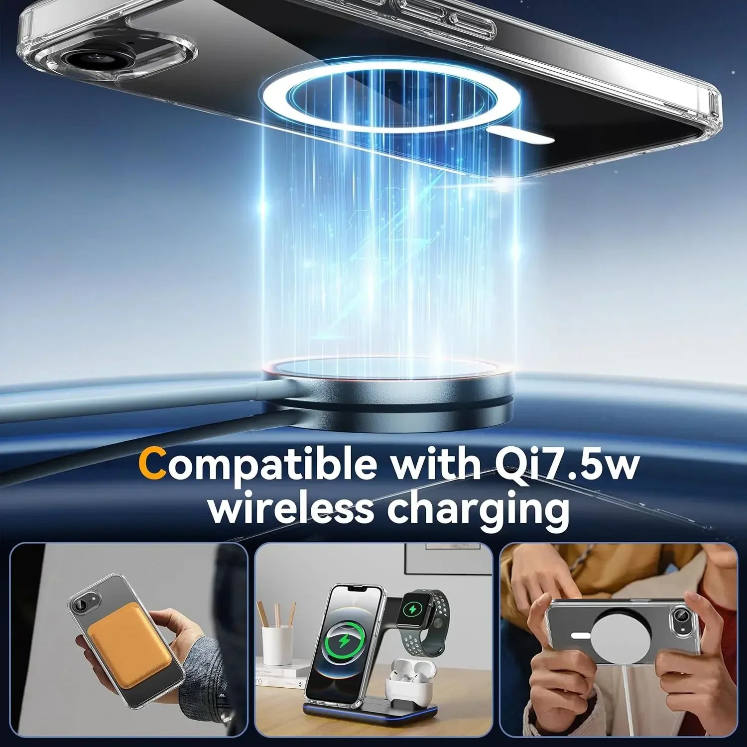 Shockproof Matte Clear MagSafe Case for iPhone 16e