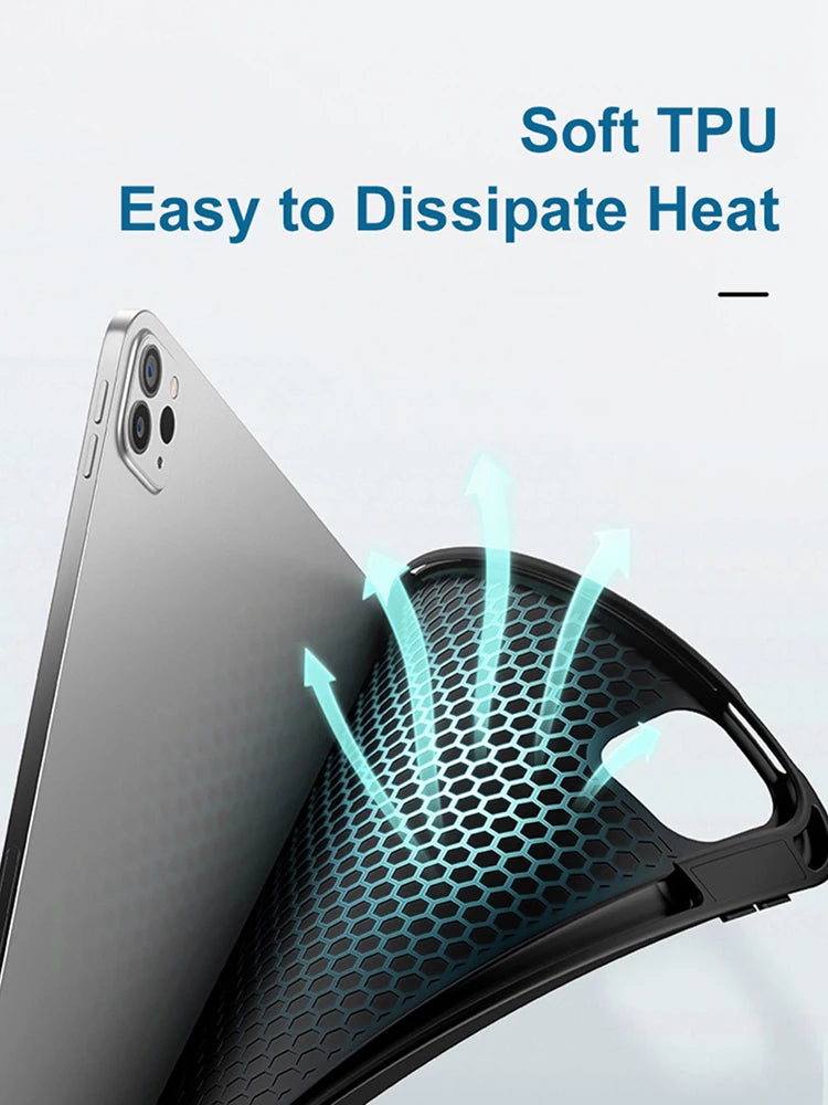 Protective Soft TPU Shockproof Case for iPad Air M3 (2025) with Pencil Slot