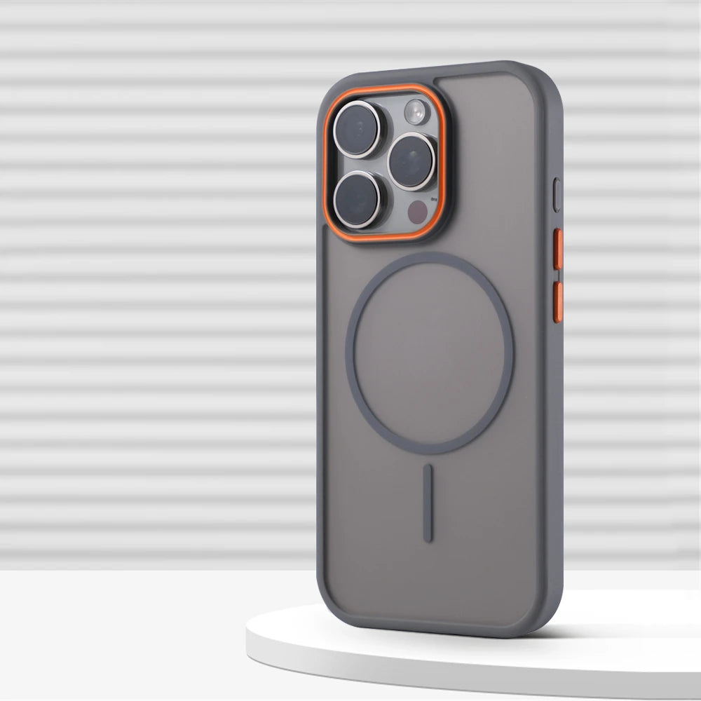 Shockproof Matte Translucent MagSafe Case for iPhone 16 Series