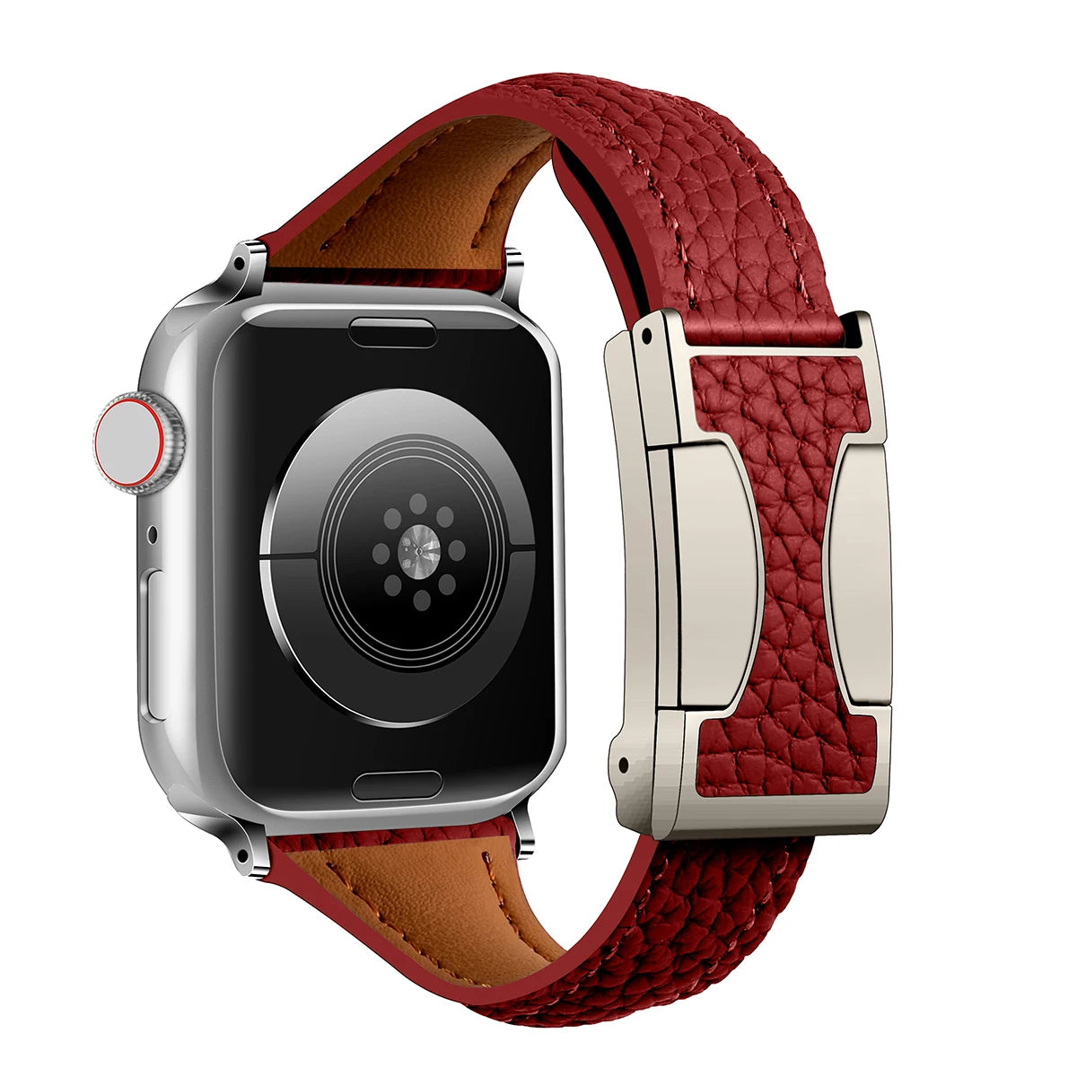 Elegant Thin Leather Magnetic Strap for Apple Watch
