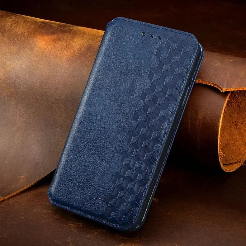 Premium Leather Flip Wallet Case for iPhone 17 Series