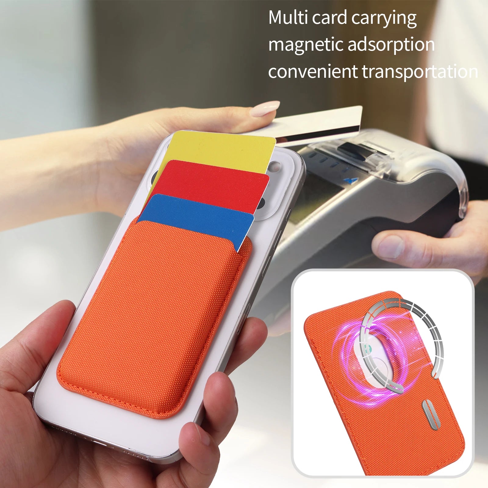 Slim Fabric MagSafe Card Holder Wallet