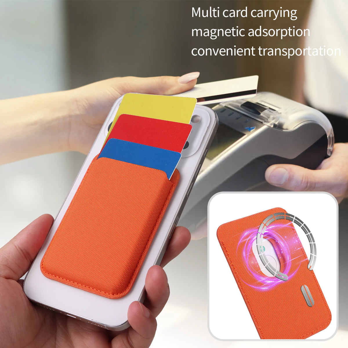 Slim Fabric MagSafe Card Holder Wallet