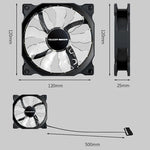 TEUCER 120mm RGB Vortex Light Effects PC Case Fan