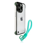 Premium Transparent Frameless Case with Anti-Lost Wrist Strap for iPhone 16  Series