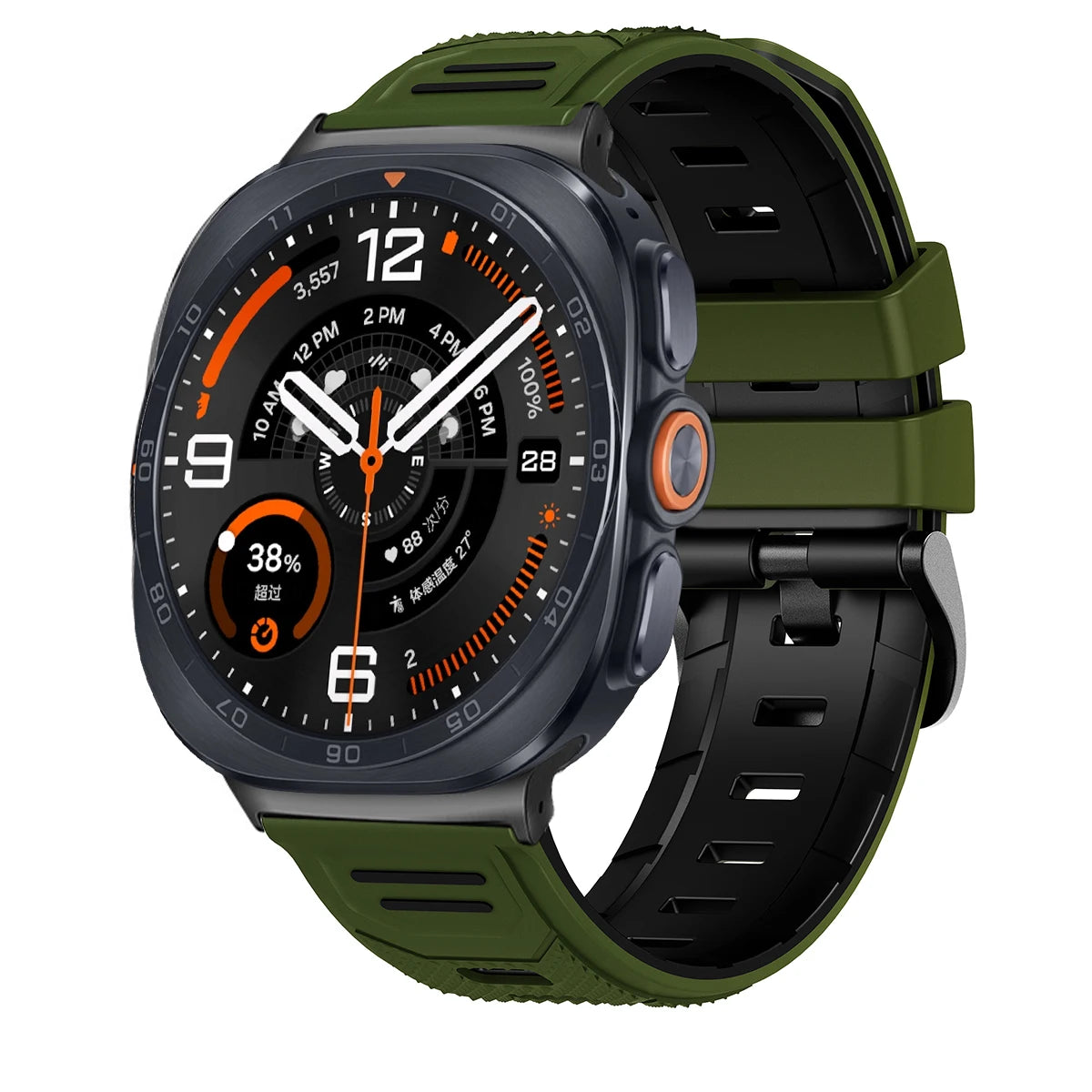 Two-Tone Perforated Silicone Sport Strap for Samsung Galaxy Watch Ultra 2