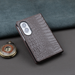 Genuine Cowhide Leather Flip Case with Magnetic Closure for Samsung Galaxy Z Fold 8