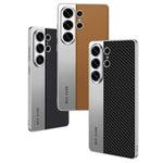 Luxury Vegan Leather Patchwork Case for Samsung Galaxy S26 Ultra