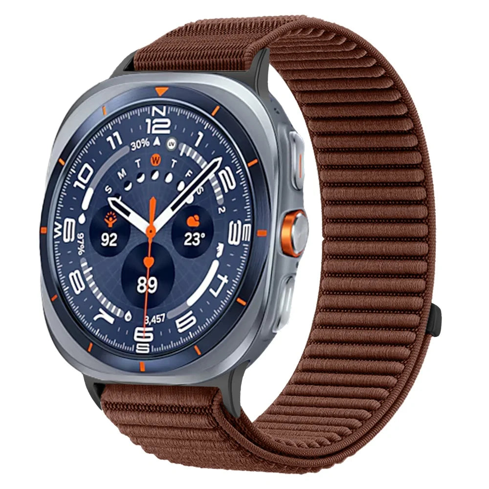 Breathable Nylon Watch Strap with Hook-and-Loop Fastener for Samsung Galaxy Watch Ultra 2