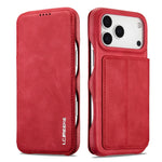 Premium Leather Wallet Flip Cover with Card Slots for iPhone 17 Series