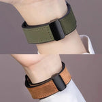 Leather and Silicone Watch Band with Magnetic Buckle for Samsung Galaxy Watch 9