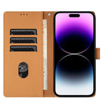 Cartoon Elephant Leather Flip Case with Card Pocket for iPhone 17 Series