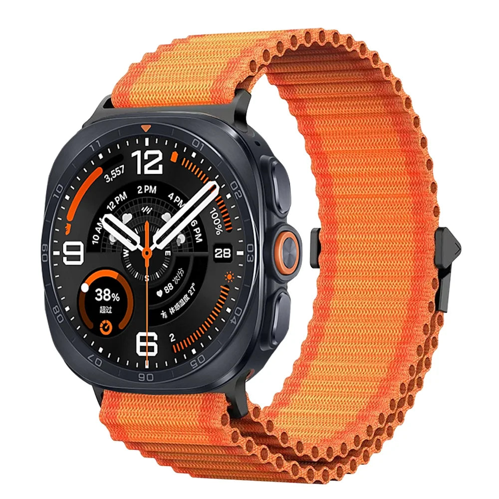 Woven Nylon Loop Strap with Quick-Release Pins for Samsung Galaxy Watch Ultra 2