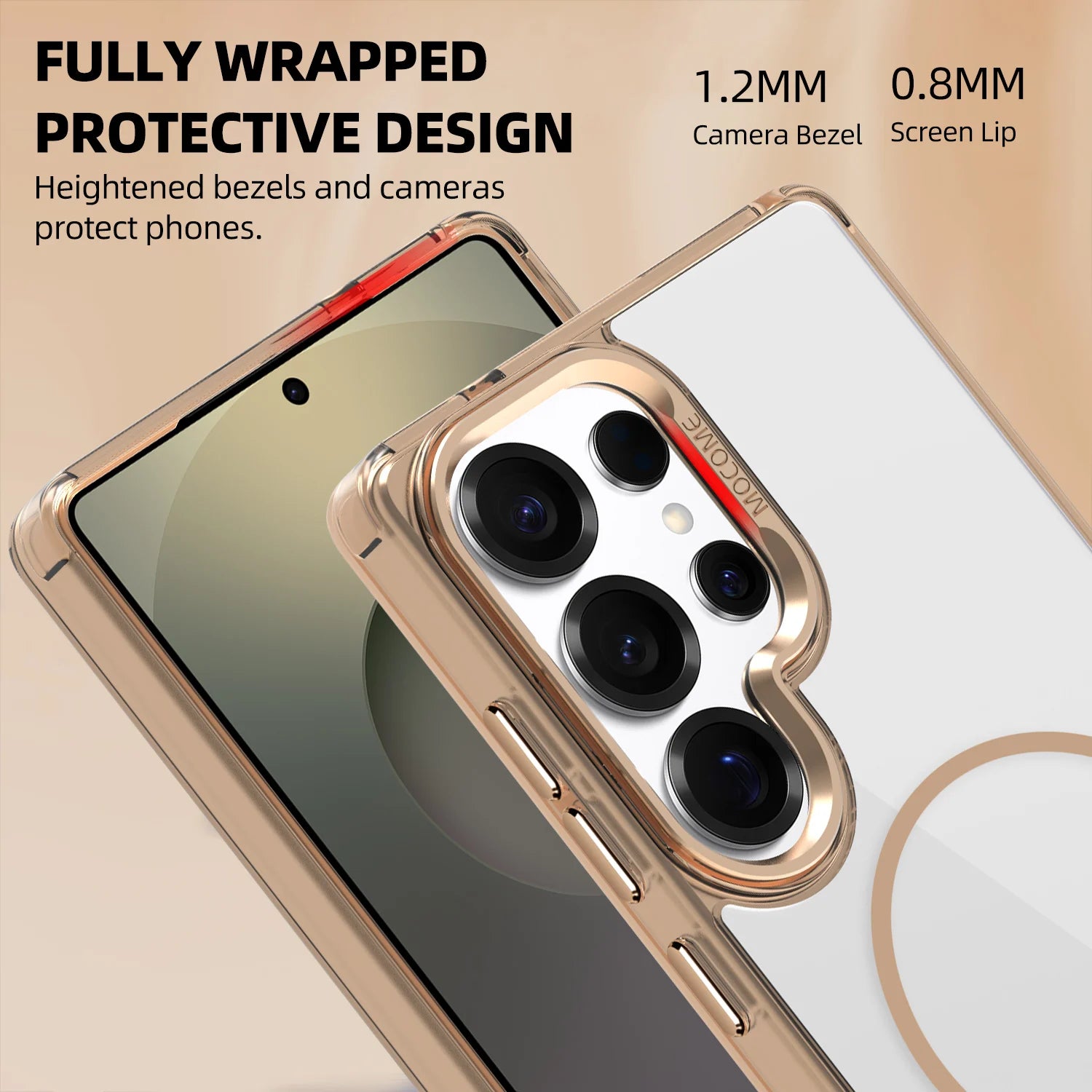 Luxury Magnetic Clear Case with Metal Camera Frame for Samsung Galaxy S25 Series
