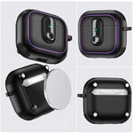 Shockproof Padded Case with Metal Carabiner Clip for AirPods 4