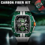 Carbon Fiber Case and Fluororubber Strap Mod Kit for Apple Watch