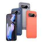 Soft Carbon Fiber Brushed Texture Case for Google Pixel 10 Series
