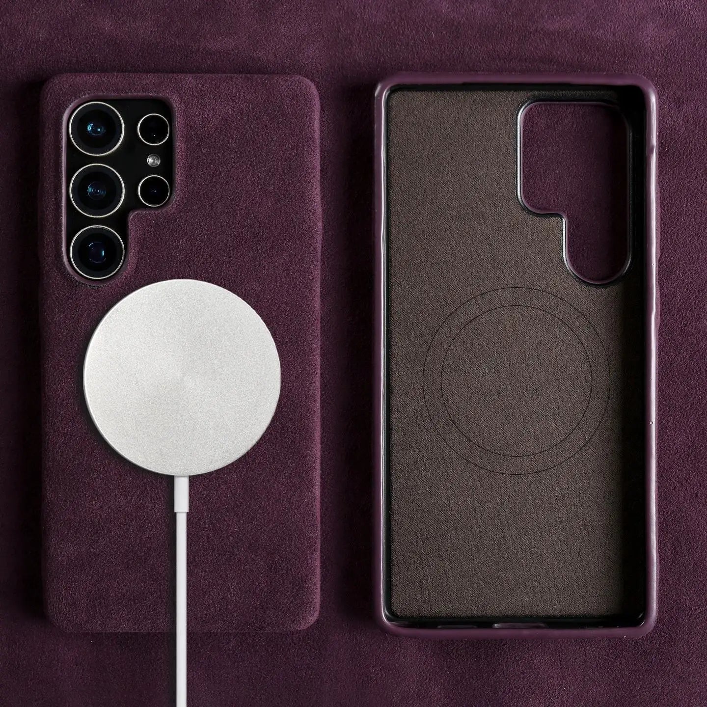 Luxury Suede Alcantara Magnetic Case for Samsung Galaxy S24 Series