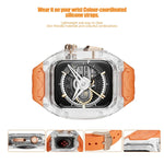Luxury Transparent Case with Integrated Strap for Apple Watch