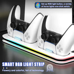 PlayStation 5 Cooling Stand with Dual Controller Charging and RGB Lights