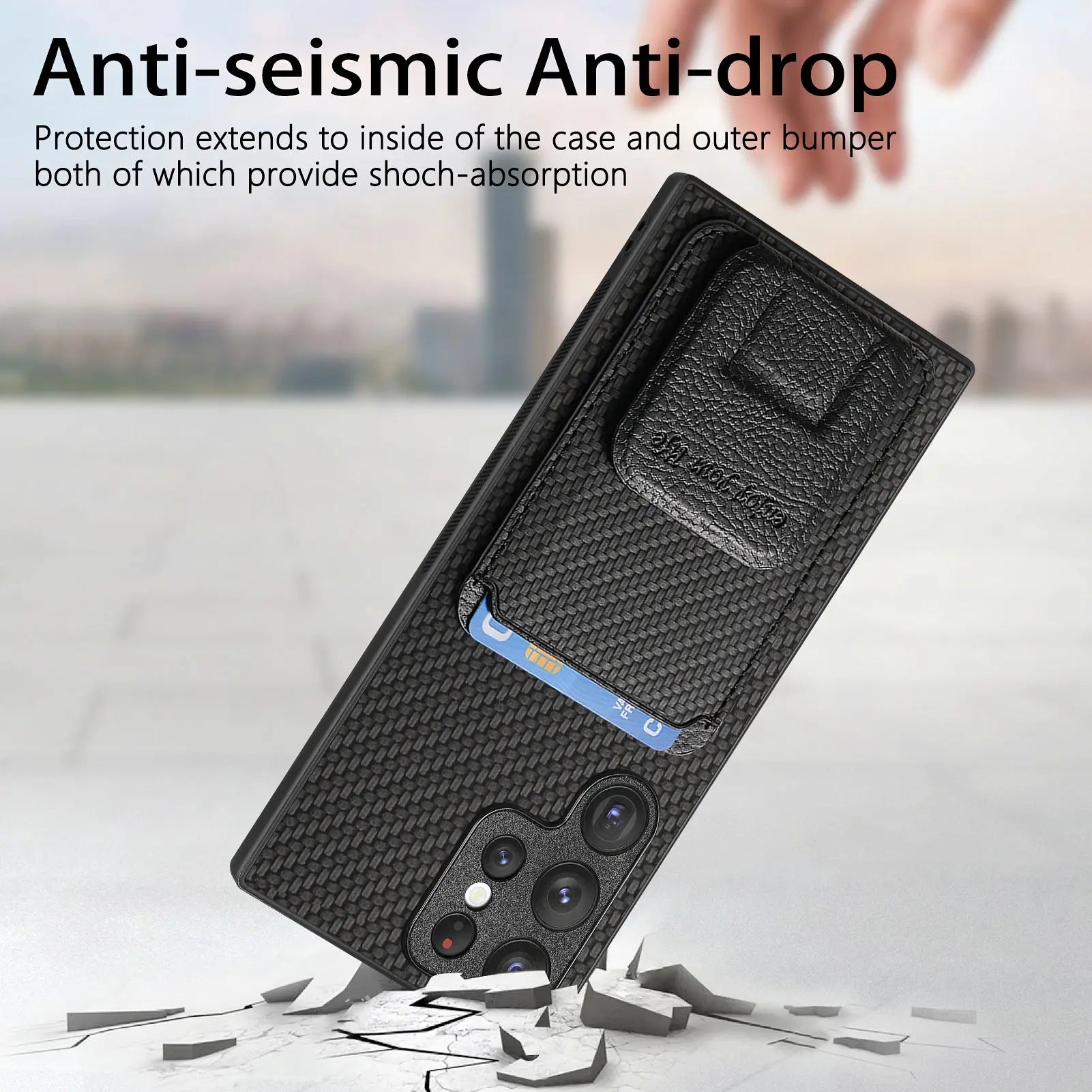 Foldable Kickstand Wallet Case with Card Slot for Samsung Galaxy S24 Series