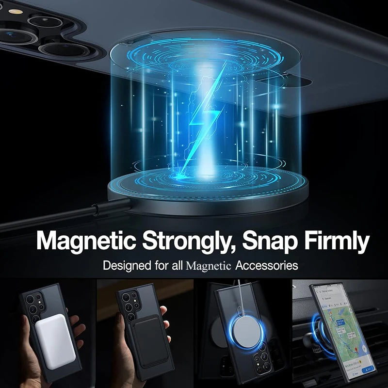 Magnetic Ring Stand Phone Case for Samsung Galaxy S24 Series