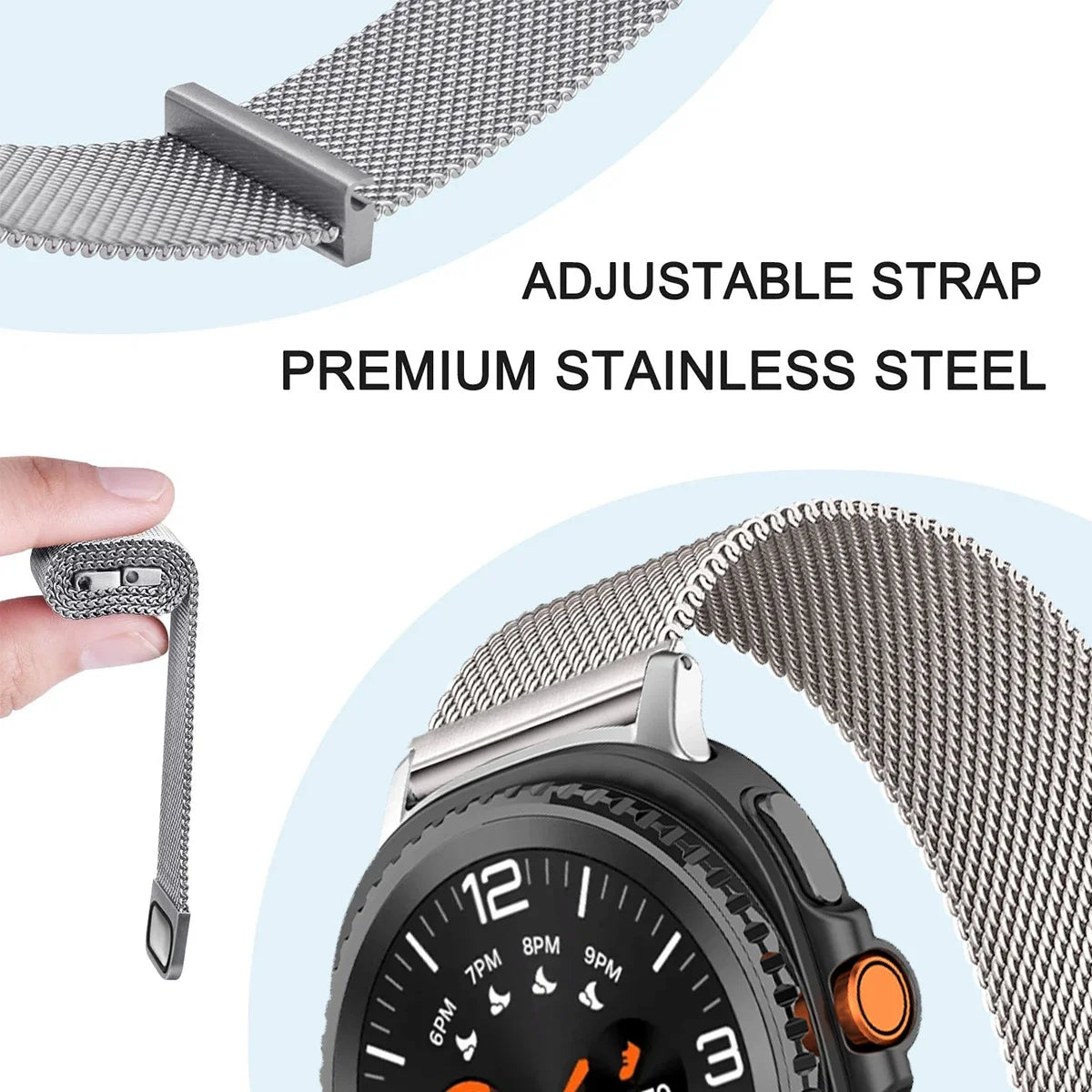 Stainless Steel Milanese Loop Strap for Samsung Galaxy Watch 8 & Galaxy Watch 8 Classic