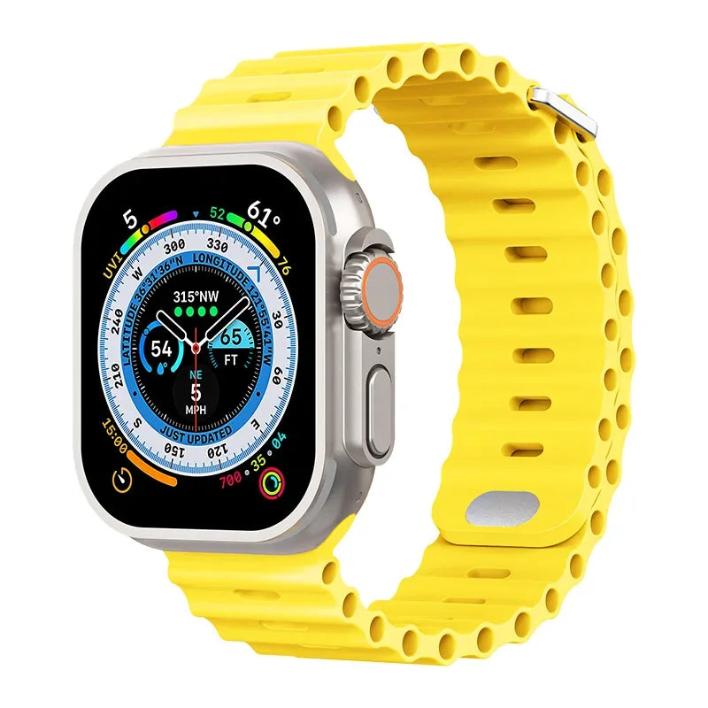 Soft-Touch Ocean Silicone Sport Band for Apple Watch