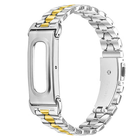 Stainless Steel Adjustable Bracelet with Fold-Over Safety Clasp for Google Fitbit Air