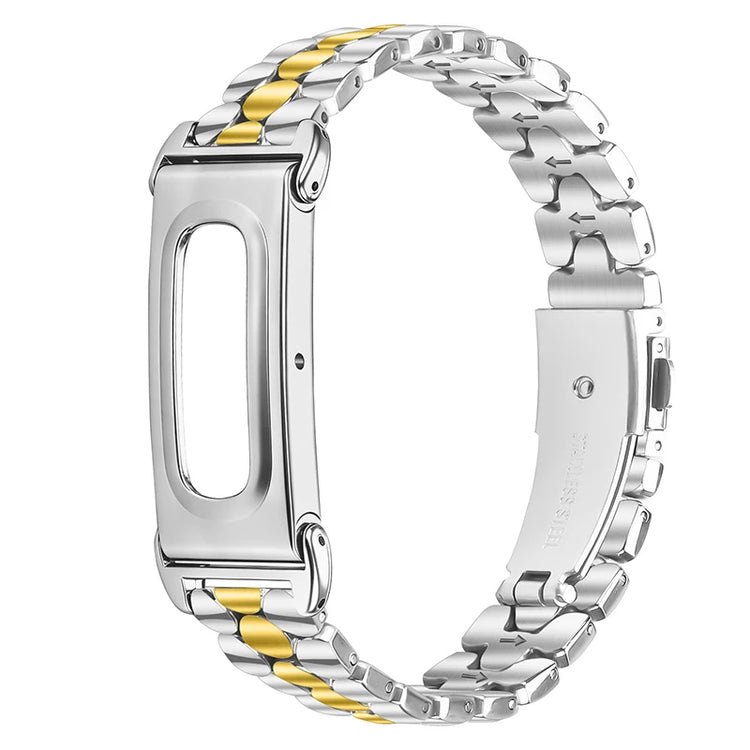 Stainless Steel Adjustable Bracelet with Fold-Over Safety Clasp for Google Fitbit Air