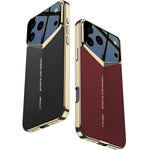 Slim Electroplated Bezel Leather Case for iPhone 17 Pro / iPhone 17 Pro Max