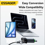 Essager 100W USB-C OTG Adapter With Smart Power-Off and Lanyard