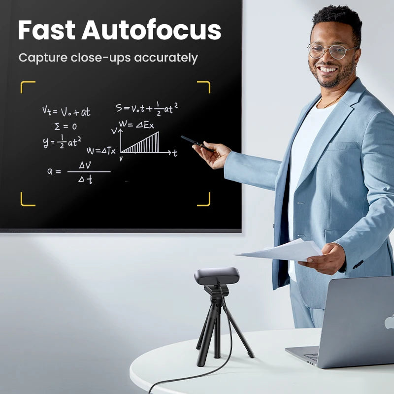 UGREEN 2K HD Mini Webcam with Dual Microphones - Superior Clarity & Sound