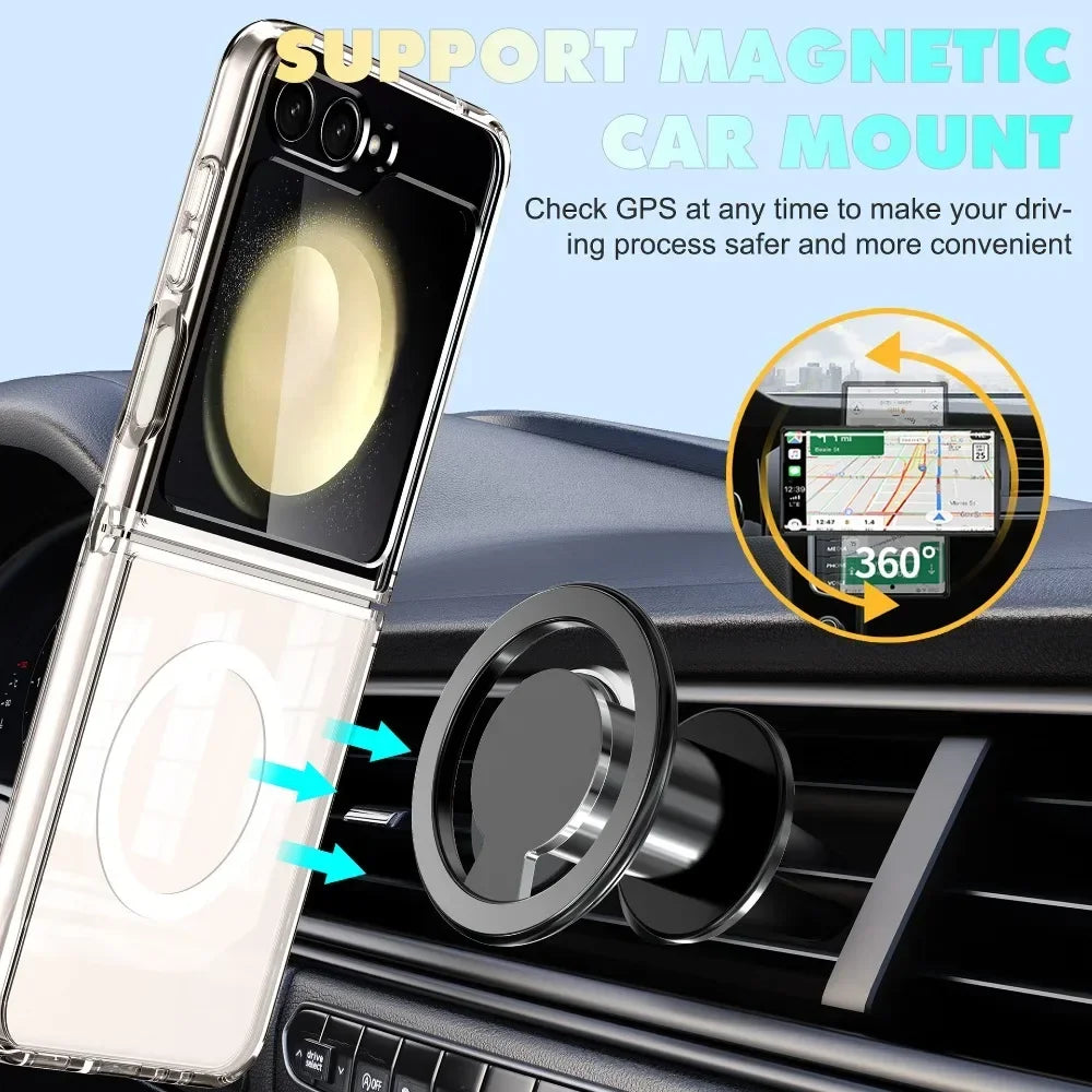Clear Magnetic Shockproof Case for Samsung Galaxy Z Flip 5