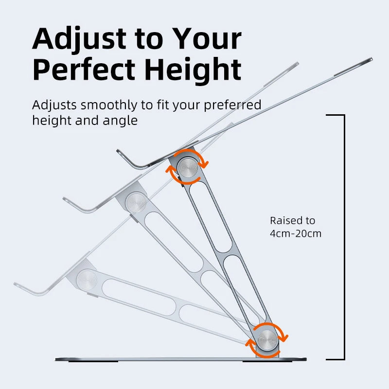 Aluminum Laptop Stand with Adjustable Height