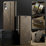 Premium Leather Flip Wallet Book Case for Samsung Galaxy S25 Edge