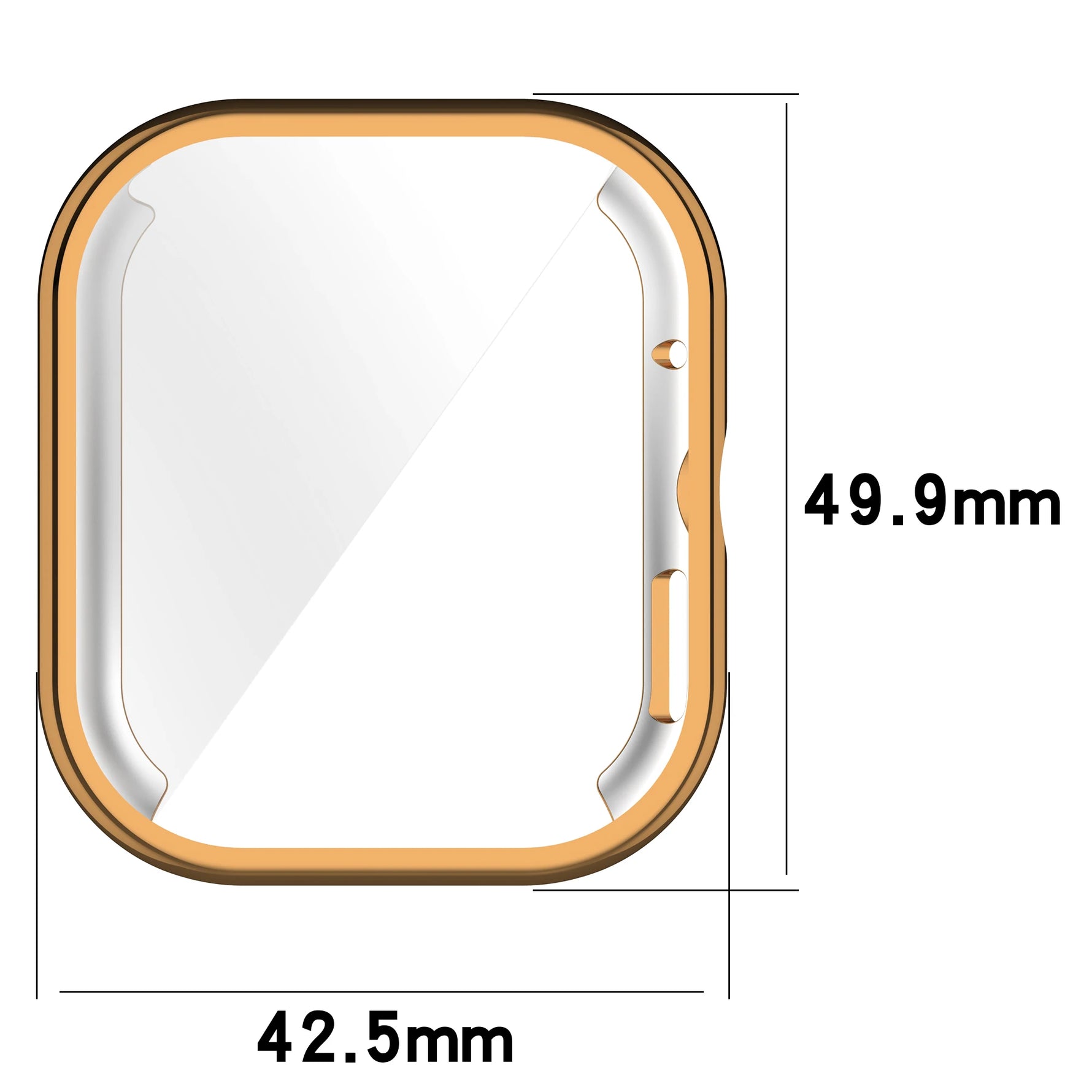 Plating TPU Case with Full Bumper Cover and Silicone Protector for Redmi Watch 4