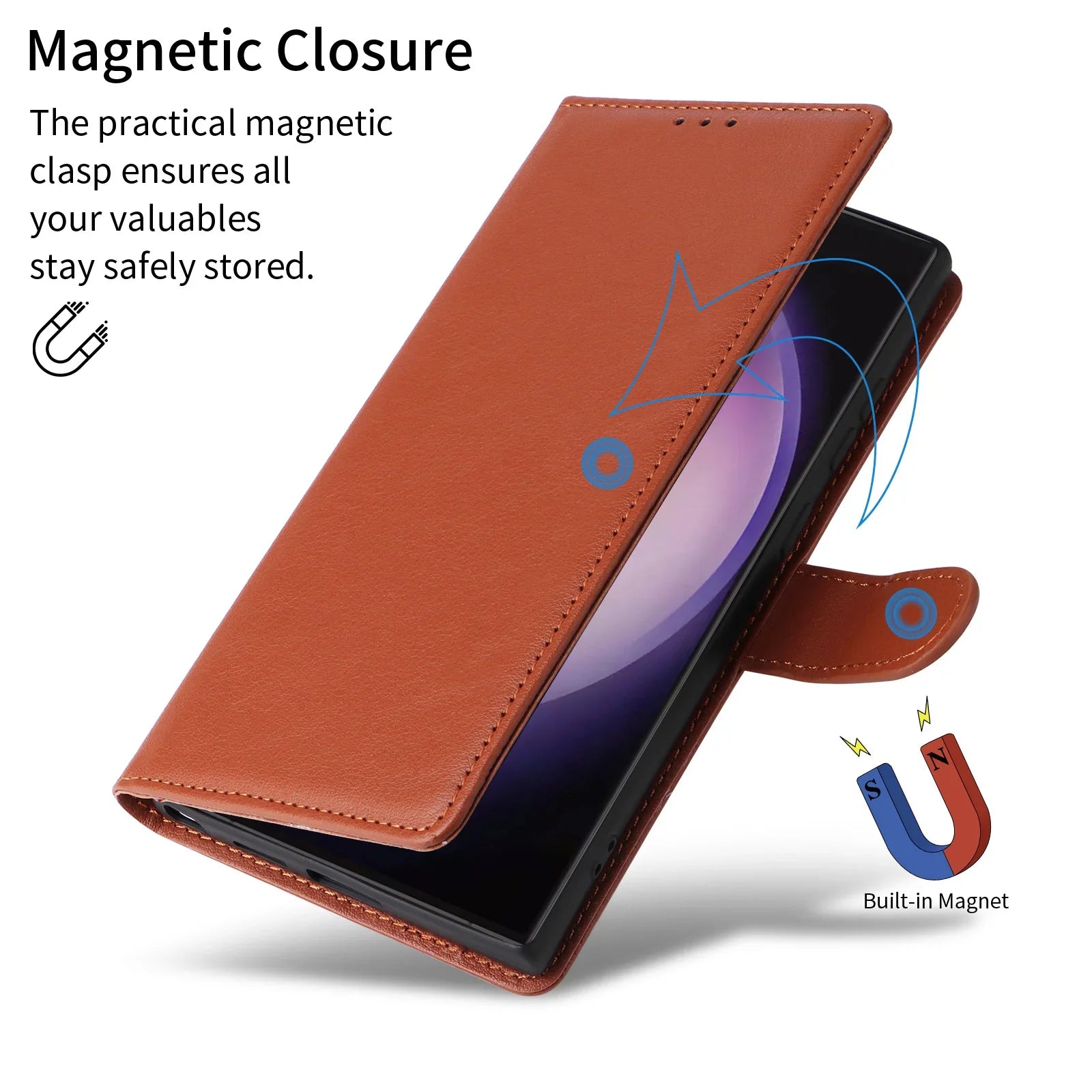 Protective Flip Wallet Case for Samsung Galaxy S24 Series