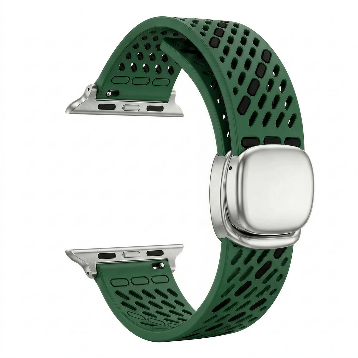 Perforated Silicone Band with Magnetic Buckle for Apple Watch